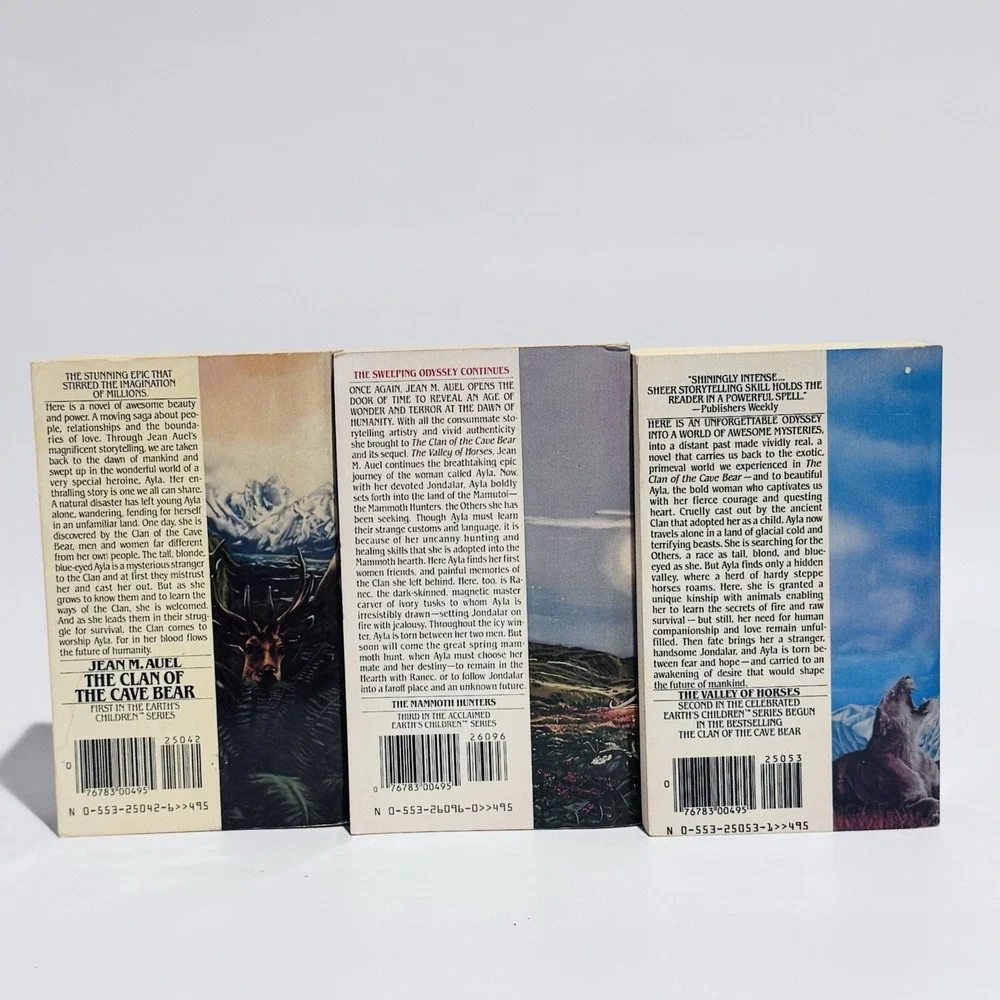 Lot of‎ 3 Jean M. Auel Paperback Novels The Clan of the Cave Bear, etc GC